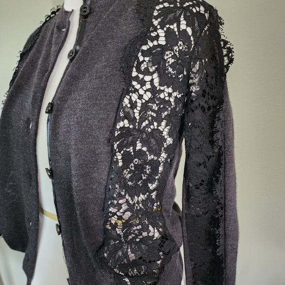 RARE Lanvin Wool Button Up Cardigan "Les 10 Ans" Commemorative Label Size XS - Picture 2 of 9